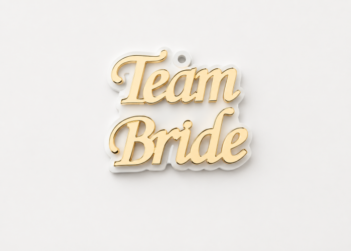 Plexiglass διακοσμητικό Τeam Bride 5cm