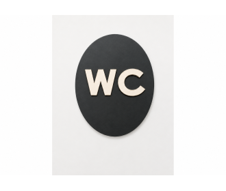 Plexiglass Πινακίδα WC 12cm Plexiglass Πινακίδα WC 12cm