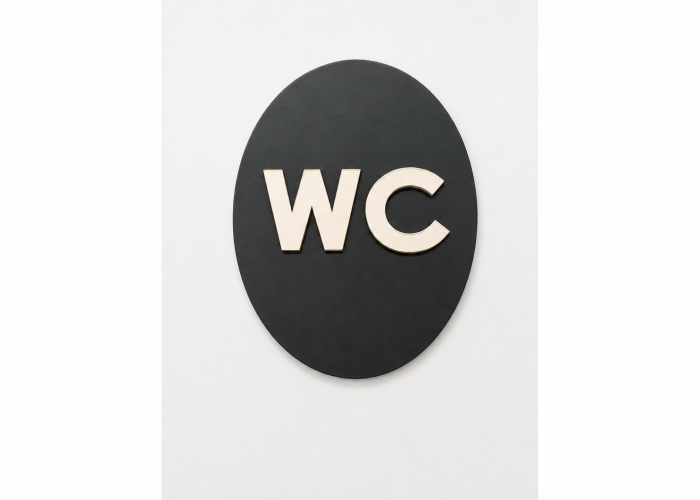 Plexiglass Πινακίδα WC 12cm Plexiglass Πινακίδα WC 12cm