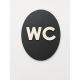 Plexiglass Πινακίδα WC 12cm Plexiglass Πινακίδα WC 12cm