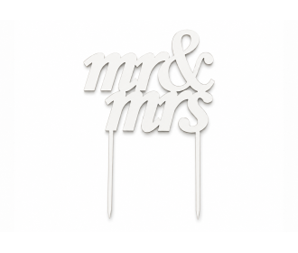 Cake topper Plexiglass mr&mrs 15cm Cake topper Plexiglass mr&mrs 15cm