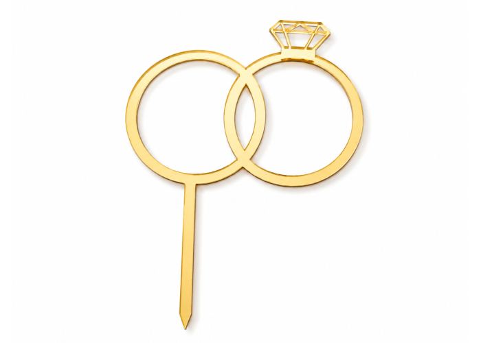 Plexiglass caketopper Βέρες 15cm μήκος Plexiglass caketopper Βέρες 15cm μήκος