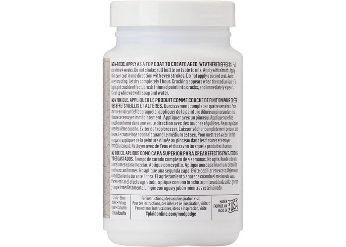 Mod Podge • Crackle 236ml – Κόλλα & Γυαλιστερό Βερνίκι για Κατασκευές