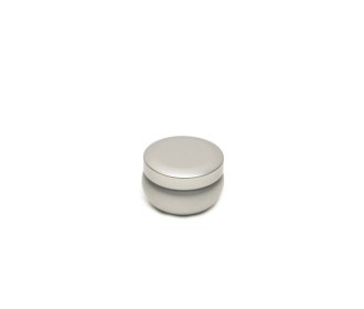 SILVER MINI ΣΤΡΟΓΓΥΛΟ ΜΕΤΑΛΛΙΚΟ ΚΟΥΤΙ Δ6.3 X 4 εκ