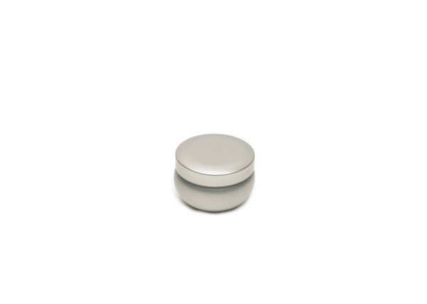 SILVER MINI ΣΤΡΟΓΓΥΛΟ ΜΕΤΑΛΛΙΚΟ ΚΟΥΤΙ Δ6.3 X 4 εκ
