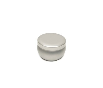 SILVER ΣΤΡΟΓΓΥΛΟ ΜΕΤΑΛΛΙΚΟ ΚΟΥΤΙ Δ7.8 X 4.5 εκ. SILVER ΣΤΡΟΓΓΥΛΟ ΜΕΤΑΛΛΙΚΟ ΚΟΥΤΙ Δ7.8 X 4.5 εκ.