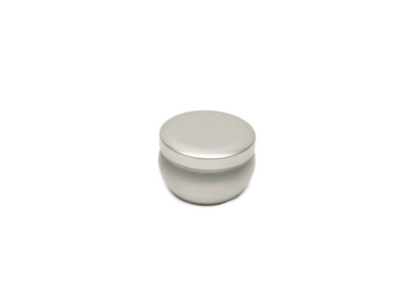 SILVER ΣΤΡΟΓΓΥΛΟ ΜΕΤΑΛΛΙΚΟ ΚΟΥΤΙ Δ7.8 X 4.5 εκ. SILVER ΣΤΡΟΓΓΥΛΟ ΜΕΤΑΛΛΙΚΟ ΚΟΥΤΙ Δ7.8 X 4.5 εκ.