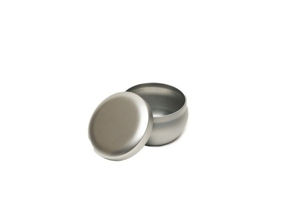 SILVER ΣΤΡΟΓΓΥΛΟ ΜΕΤΑΛΛΙΚΟ ΚΟΥΤΙ Δ7.8 X 4.5 εκ. SILVER ΣΤΡΟΓΓΥΛΟ ΜΕΤΑΛΛΙΚΟ ΚΟΥΤΙ Δ7.8 X 4.5 εκ.
