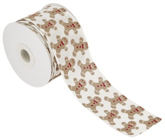 ΚΟΡΔΕΛΑ ΣΧΕΔΙΟ GINGERBREAD ΜΕ ΣΥΡΜΑ 63MMX10MET IVORY-BEIGE