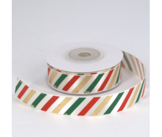 ΚΟΡΔΕΛΑ ΜΕ ΠΟΛΥΧΡΩΜΕΣ ΡΙΓΕΣ 15ΜΜΧ10ΜΕΤ IVORY-GREEN D-RED-GOLD ΚΟΡΔΕΛΑ ΜΕ ΠΟΛΥΧΡΩΜΕΣ ΡΙΓΕΣ 15ΜΜΧ10ΜΕΤ IVORY-GREEN D-RED-GOLD