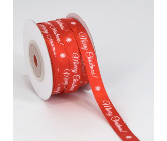 ΚΟΡΔΕΛΑ MERRY CHRISTMAS ΚΑΙ ΧΙΟΝΟΝΙΦΑΔΑ 10MMX20MET RED-WHITE
