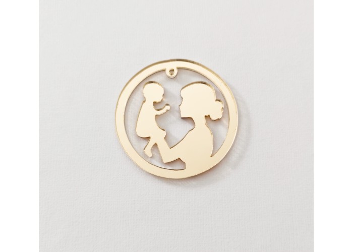 Plexiglass διακοσμητικό : "μαμά & μωρό"