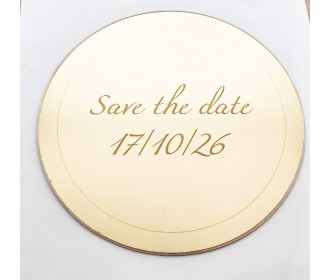 Plexiglass διακοσμητικο Save the Date 