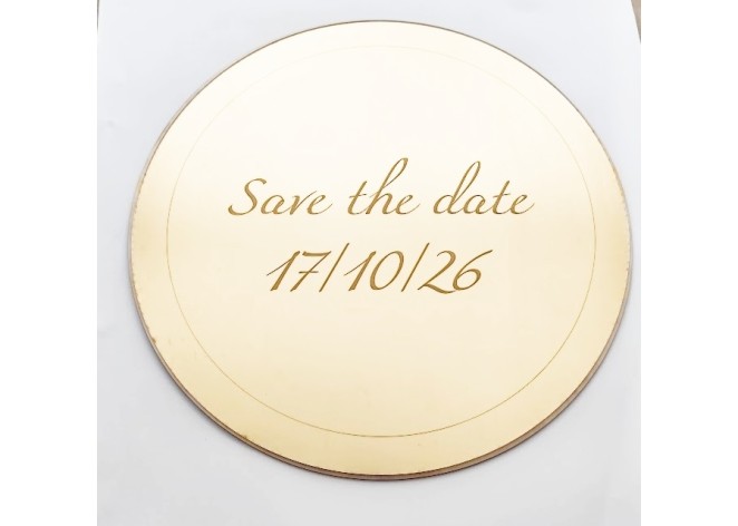 Plexiglass διακοσμητικο Save the Date 