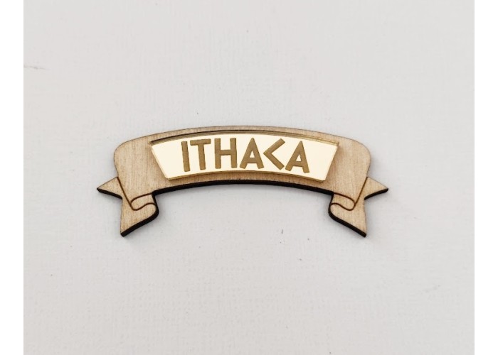 Plexiglass & ξύλο ταμπελάκι με τοπονύμιο 7εκ 
