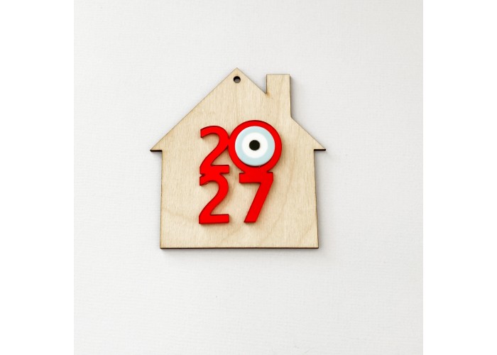 Σπιτάκι Ξύλινο Plexiglass 9cm 2027 #4 Σπιτάκι Ξύλινο Plexiglass 9cm 2027 #4