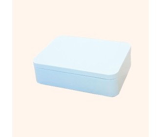 LIGHT BLUE ΜΕΤΑΛΛΙΚΟ ΚΟΥΤΙ 14.2Χ10.1Χ3.1 εκ.
