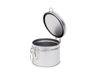 SILVER ΣΤΡΟΓΓΥΛΟ ΕΡΜΗΤΙΚΟ ΚΑΠΑΚΙ διαμ. 9.5 Χ 8.2 εκ.