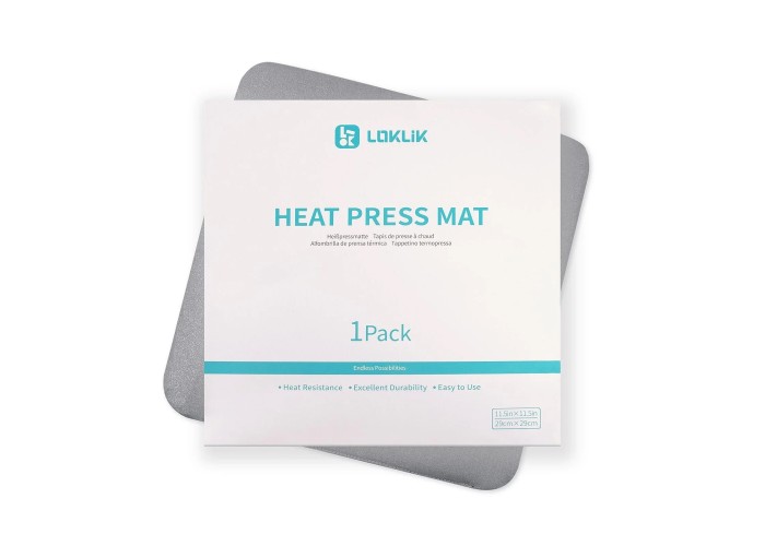 LOKLiK • Heat Press Mat 30cm x 30cm  inches Gray