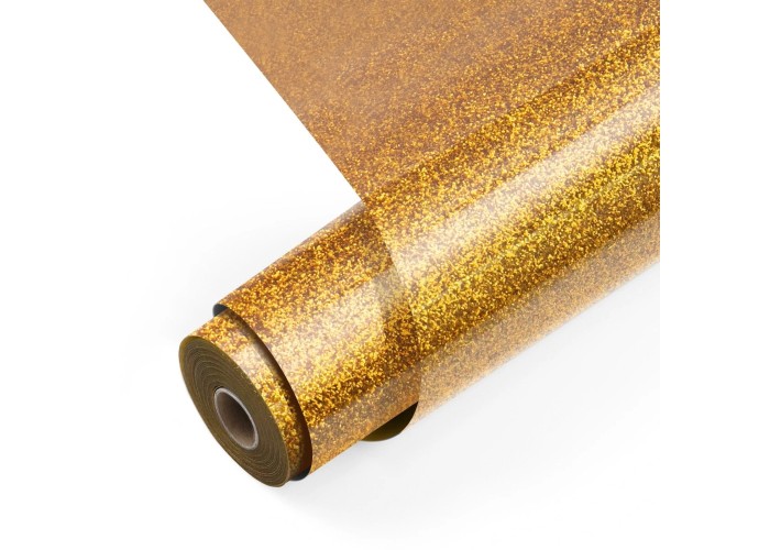 LOKLiK • Heat Transfer Vinyl Glitter Golden 30cm x 90cm LOKLiK • Heat Transfer Vinyl Glitter Golden 30cm x 90cm