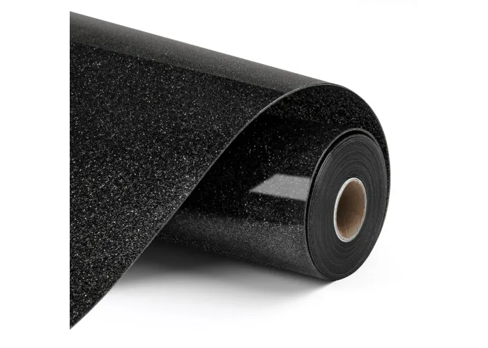 LOKLiK • Heat Transfer Vinyl Glitter Black 30cm x 90cm LOKLiK • Heat Transfer Vinyl Glitter Black 30cm x 90cm
