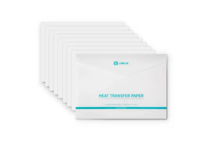 LOKLiK •Eκτυπώσιμο Heat Transfer Paper Sheet για Ανοιχτόχρωμα υφάσματα - 8τεμ