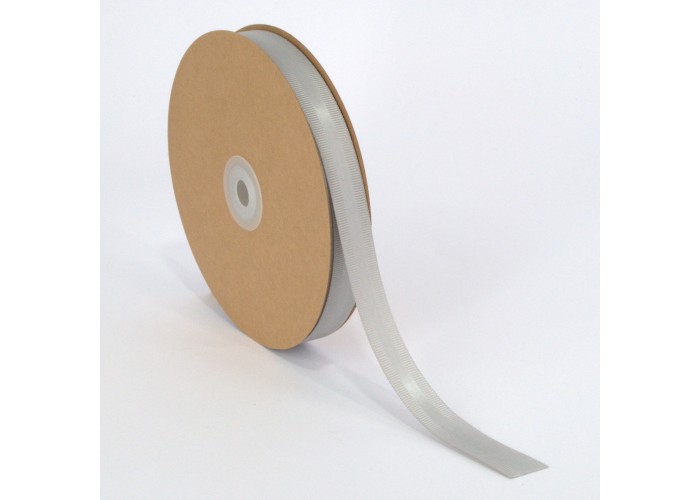 Κορδέλα Σατέν με Γκρο 15mm x 50m Γκρι (Grey)