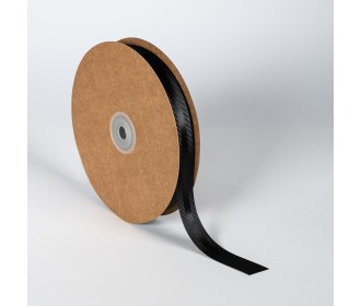 Κορδέλα Σατέν με Γκρο 15mm x 50m Μαύρη (Black)