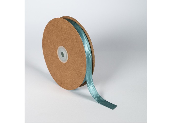 Κορδέλα Σατέν με Γκρο 15mm x 50m Γκρι-Μπλε (Blue L Grey)