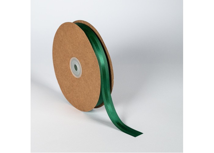 Κορδέλα Σατέν με Γκρο 15mm x 50m Σκούρο Πράσινο (Green D)