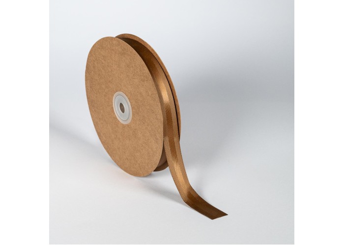 Κορδέλα Σατέν με Γκρο 15mm x 50m Ανοιχτό Καφέ (Brown L)