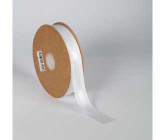 Κορδέλα Σατέν με Γκρο 25mm x 50m Λευκή (White)