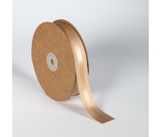 Κορδέλα Σατέν με Γκρο 25mm x 50m Μπεζ (Beige)