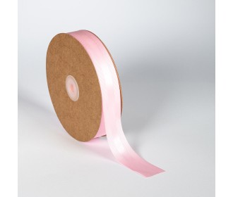 Κορδέλα Σατέν με Γκρο 25mm x 50m Ανοιχτό Ροζ (Pink L)