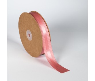 Κορδέλα Σατέν με Γκρο 25mm x 50m Παλαιό Ροζ (Pink Old)