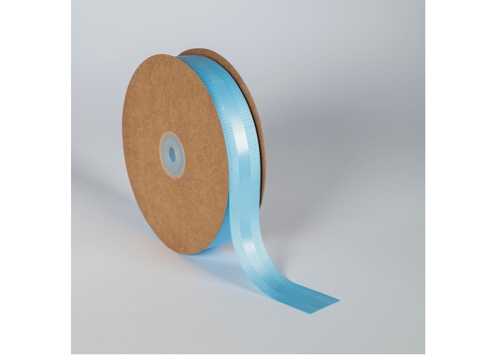 Κορδέλα Σατέν με Γκρο 25mm x 50m Ανοιχτό Μπλε (Blue L)