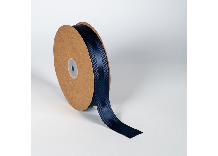 Κορδέλα Σατέν με Γκρο 25mm x 50m Μπλε (Blue)