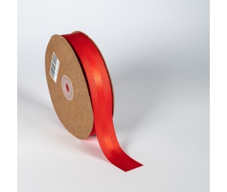 Κορδέλα Σατέν με Γκρο 25mm x 50m Κόκκινη (Red)
