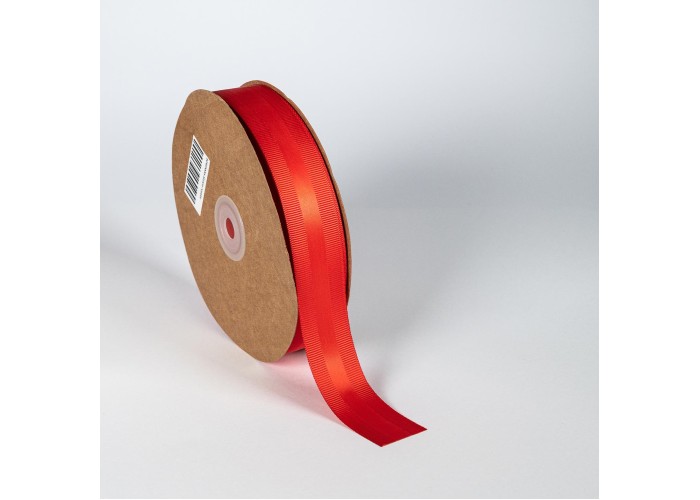 Κορδέλα Σατέν με Γκρο 25mm x 50m Κόκκινη (Red) Κορδέλα Σατέν με Γκρο 25mm x 50m Κόκκινη (Red)
