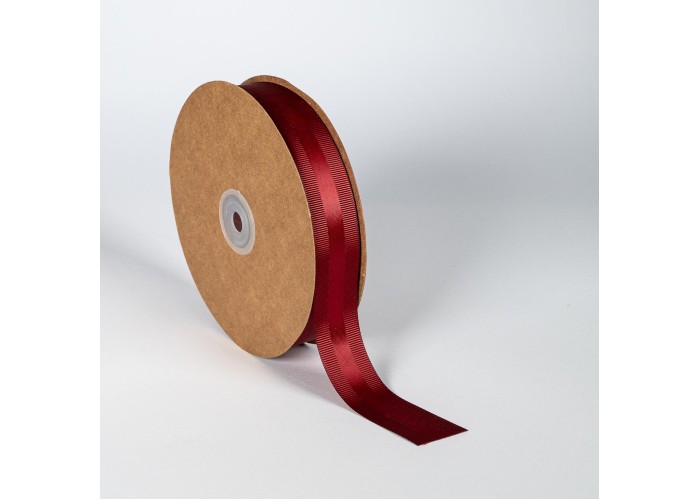 Κορδέλα Σατέν με Γκρο 25mm x 50m Μπορντό (Burgundy) Κορδέλα Σατέν με Γκρο 25mm x 50m Μπορντό (Burgundy)