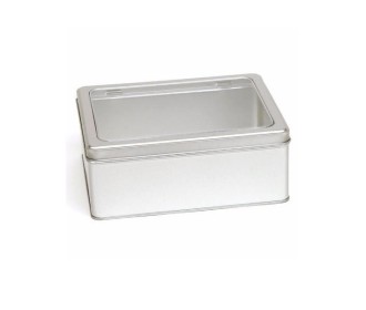 SILVER WINDOW ΜΕΤΑΛΛΙΚΟ ΚΟΥΤΙ 19.5Χ15.3Χ7.6 εκ. SILVER WINDOW ΜΕΤΑΛΛΙΚΟ ΚΟΥΤΙ 19.5Χ15.3Χ7.6 εκ.