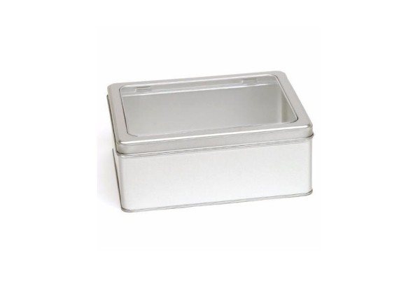 SILVER WINDOW ΜΕΤΑΛΛΙΚΟ ΚΟΥΤΙ 19.5Χ15.3Χ7.6 εκ. SILVER WINDOW ΜΕΤΑΛΛΙΚΟ ΚΟΥΤΙ 19.5Χ15.3Χ7.6 εκ.
