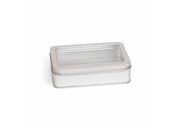 SILVER WINDOW ΜΕΤΑΛΛΙΚΟ ΚΟΥΤΙ 14.2X10.2X4 εκ.