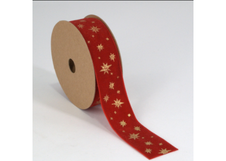 ΚΟΡΔΕΛΑ ΒΕΛΟΥΔΙΝΗ ΜΕ ΑΝΑΓΛΥΦΑ ΧΡΥΣΑ ΑΣΤΕΡΙΑ 25MMX10MET RED ΚΟΡΔΕΛΑ ΒΕΛΟΥΔΙΝΗ ΜΕ ΑΝΑΓΛΥΦΑ ΧΡΥΣΑ ΑΣΤΕΡΙΑ 25MMX10MET RED