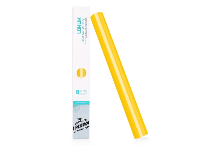 LOKLiK Heat Transfer Vinyl Basic Yellow 30cm x 180cm LOKLiK Heat Transfer Vinyl Basic Yellow 30cm x 180cm