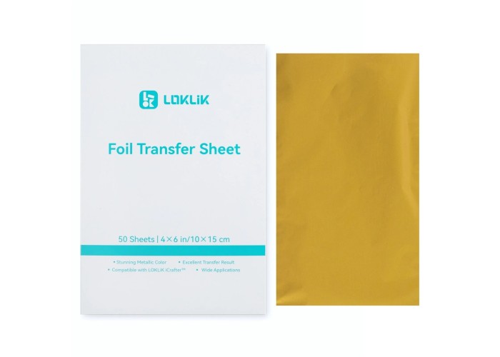 LOKLiK Foil Transfer Sheets 10x15cm Xρυσό 50τεμ