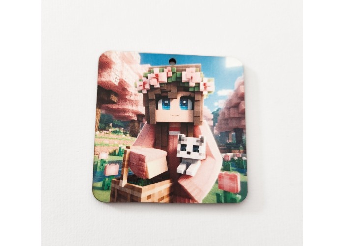 Ξύλινο διακοσμητικό Minecraft κορίτσι #1