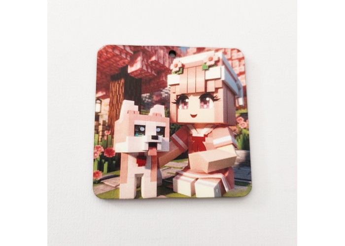 Ξύλινο διακοσμητικό Minecraft κορίτσι #3 Ξύλινο διακοσμητικό Minecraft κορίτσι #3