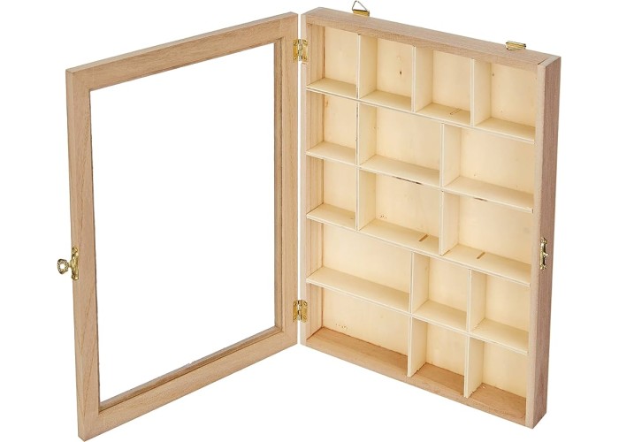 Ξύλινο κουτί με χωρίσματα 23x28cm Ξύλινο κουτί με χωρίσματα 23x28cm