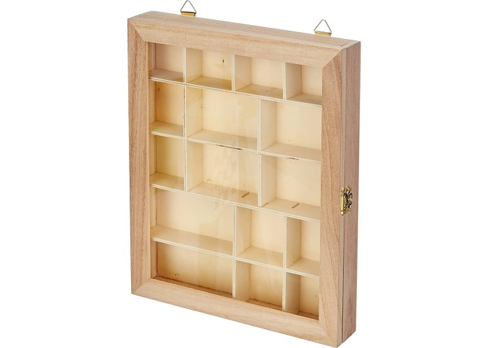 Ξύλινο κουτί με χωρίσματα 23x28cm